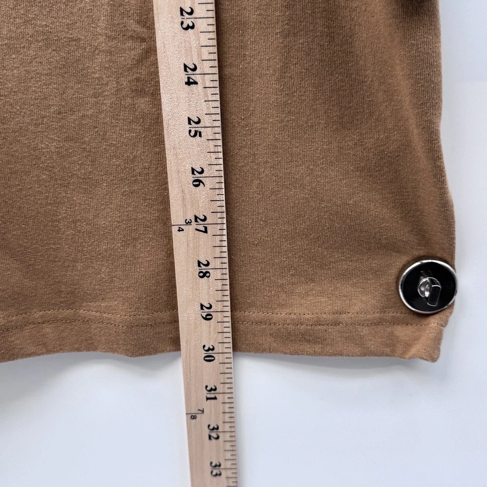 True Religion Mens Small Horseshoe Logo Graphic T-Shirt Mustard Tan Brown NWT